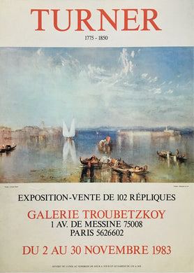 Original 1983 J.M.W. Turner Exposition Poster – Paris