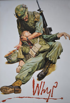 Original 1985 Anti-War Poster - Great Artwork Vietnam Style