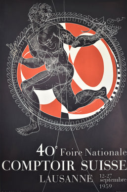 Original 40th National Fair Poster, Switzerland 1959