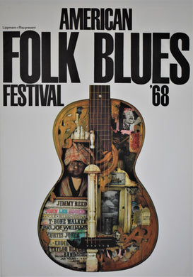 Original American Folks Blues Festival Poster 1968 by Günther Kieser