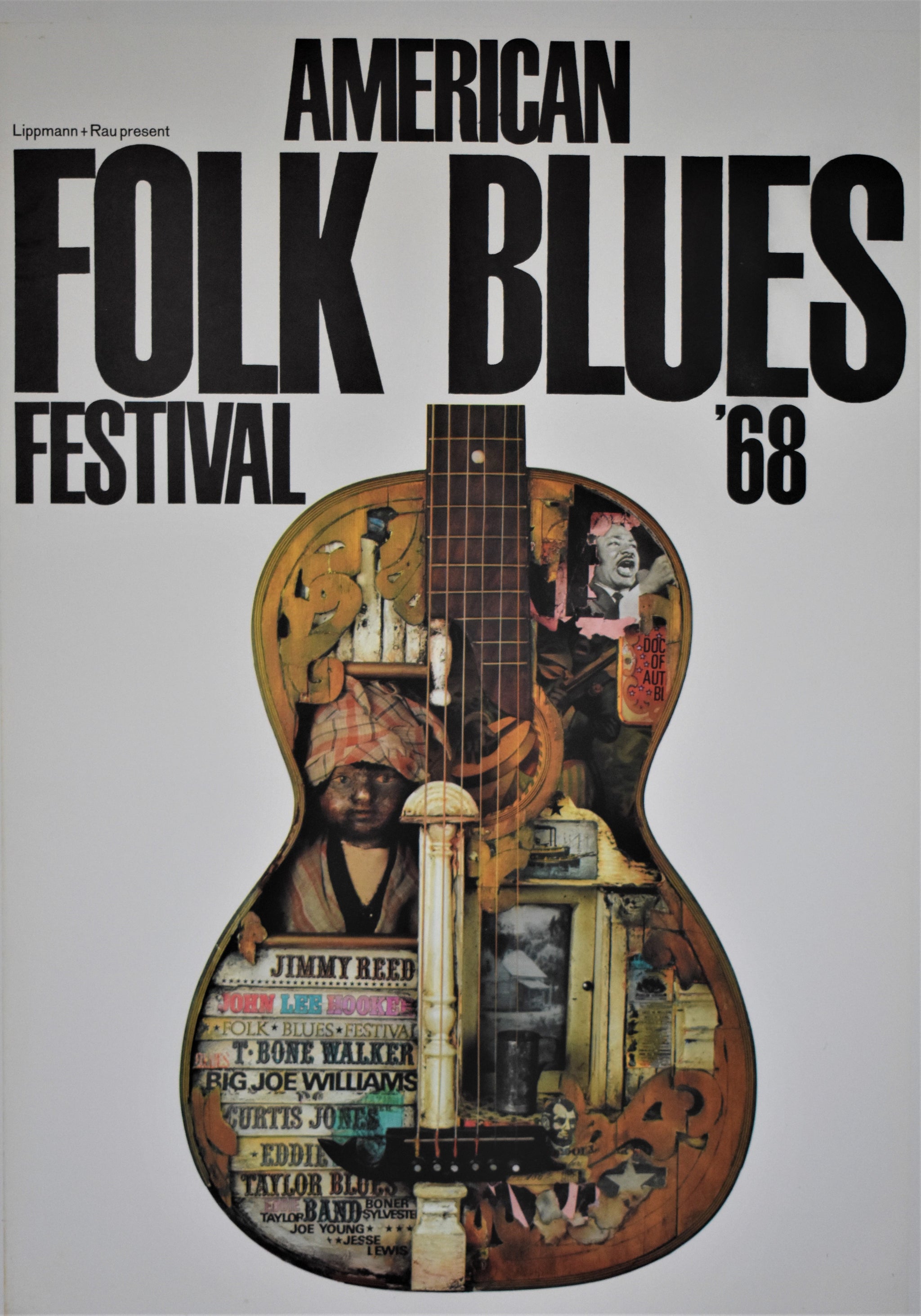 Original American Folks Blues Festival Poster 1968 by Günther