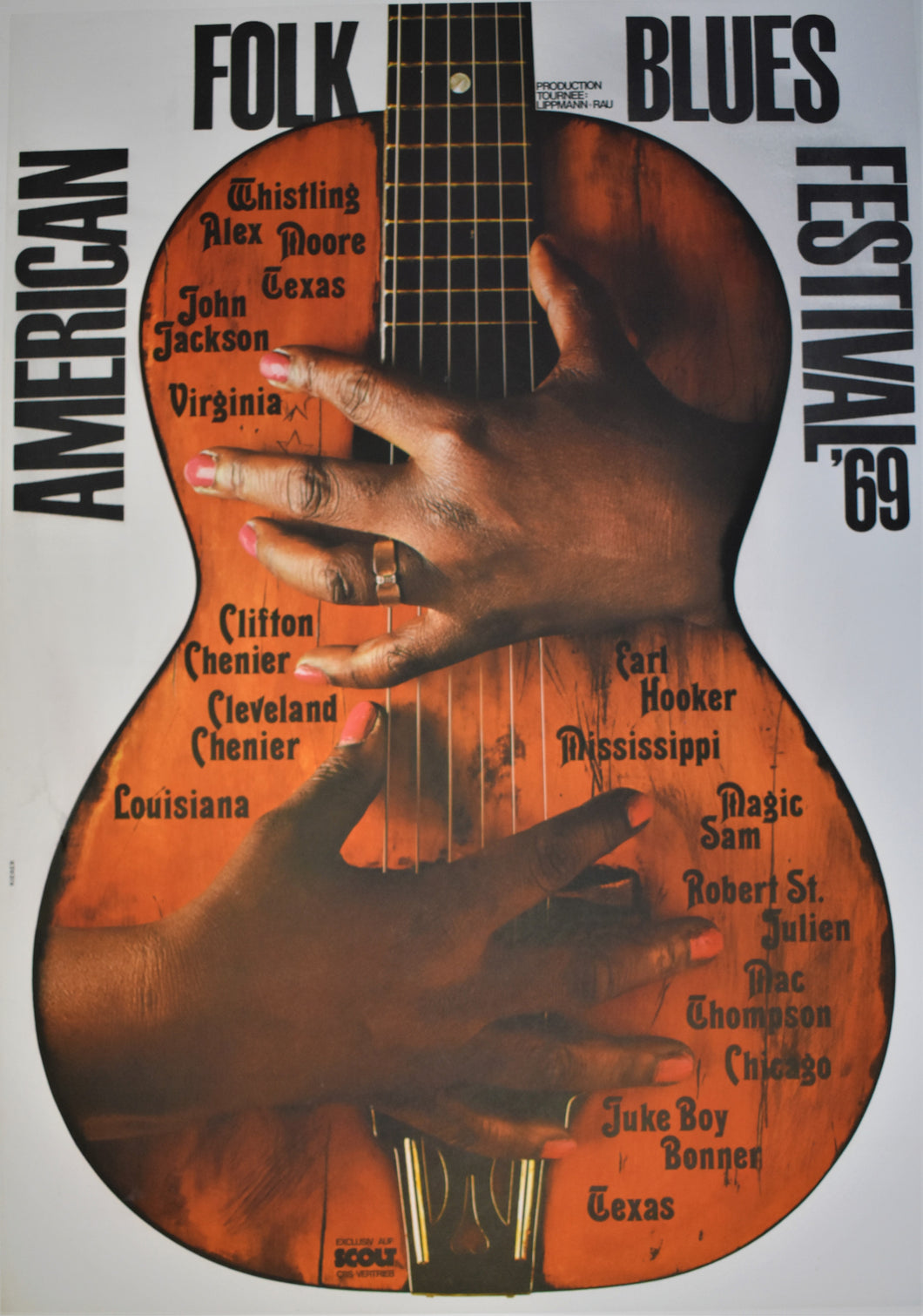 Original American Folks Blues Festival Poster 1969