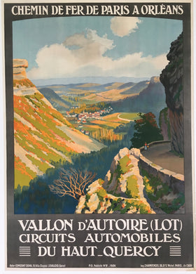Original Constant Duval 1924 French Railway Poster Jaut Quercy