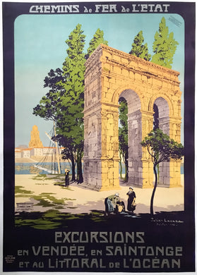 Original French 1912 State Railways Poster by Julien Lacaze
