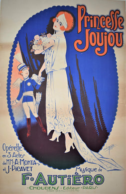 Original French 1923 Opera Poster, Princess Joujou.