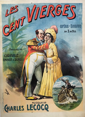 Original French Cabaret Poster Les Cent Vierges