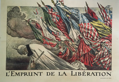 Original French First World War Poster for the Liberation Loan WWI, WW1, Great War