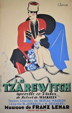 Original French Le Tzarewitch (The Little Tsar) 1927 Operetta Poster