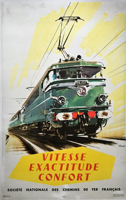 Original French National Railways Locomotive Poster. 1960s