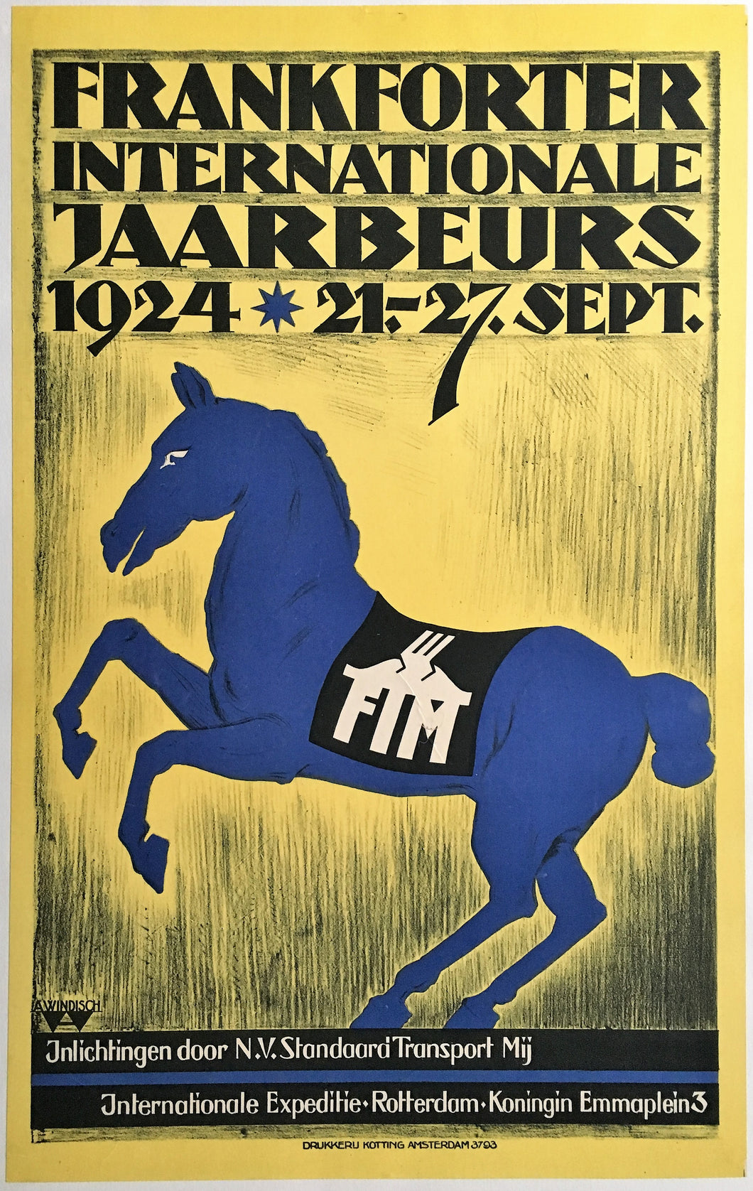 Original German 1924 Exposition Poster.