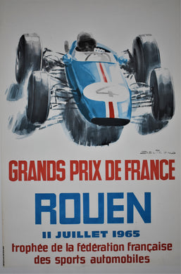 Original Grand Prix de France Poster 1965