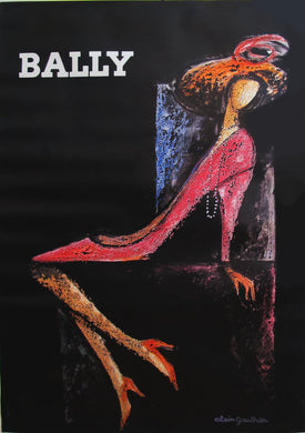 Original Large 1970s Women's Bally Shoes Lithograph Poster