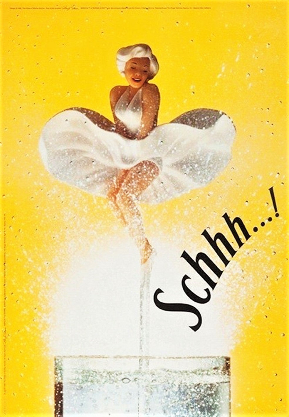 Original Large Marilyn Monroe Schweppes Beverage Advertising Poster