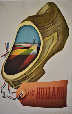 Original Mid-Century Holland Travel Poster