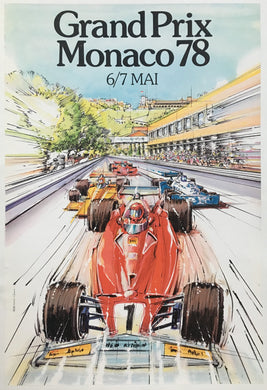 Original Monaco Grand Prix Poster 1978