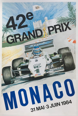 Original Monaco Grand Prix Poster 1984