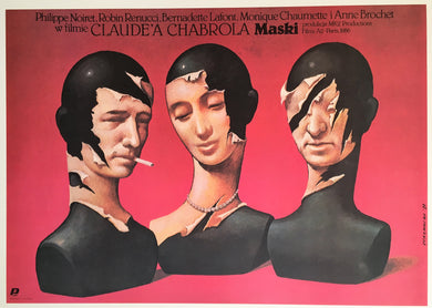 Original Polish Movie Poster, Masks. by Wiesław Wałkuski