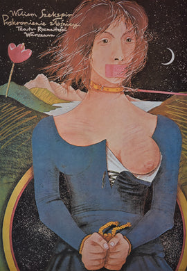 Original Polish Theatre Poster - Shakespeare - Taming of the Shrew 1977
