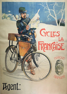 Original Poster French Legionnaire Cycles La Française Marque Diamant 1900