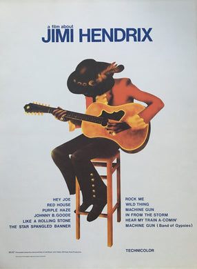 Original Poster, “A Film About Jimi Hendrix” 1974