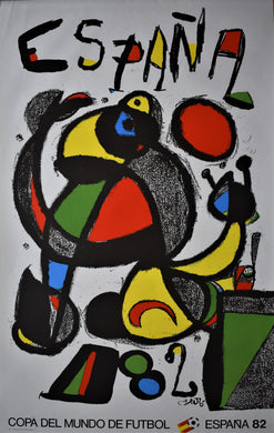 Original Spanish 1982 World Cup of Soccer Poster by J. Miró