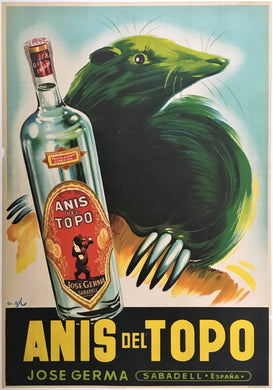 Original Spanish Anis del Topo poster