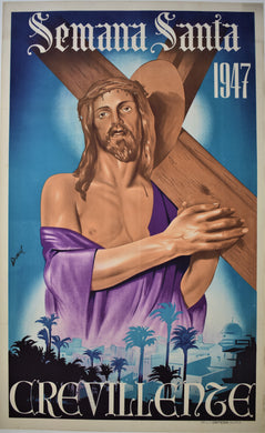 Original Vintage 1947 Crevillente Spanish Saint’s Week poster