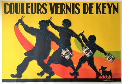 Original and Colorful 1928 Belgian Paint Poster