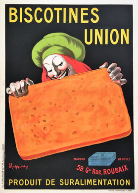 Original and Iconic Cappiello 1906 Biscotines Union Poster