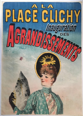 Original ca1890s Lithograph Poster A La Place Clichy