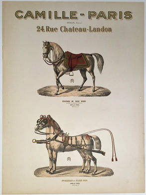 Original ca1900s French Horse Saddle Advertising Poster