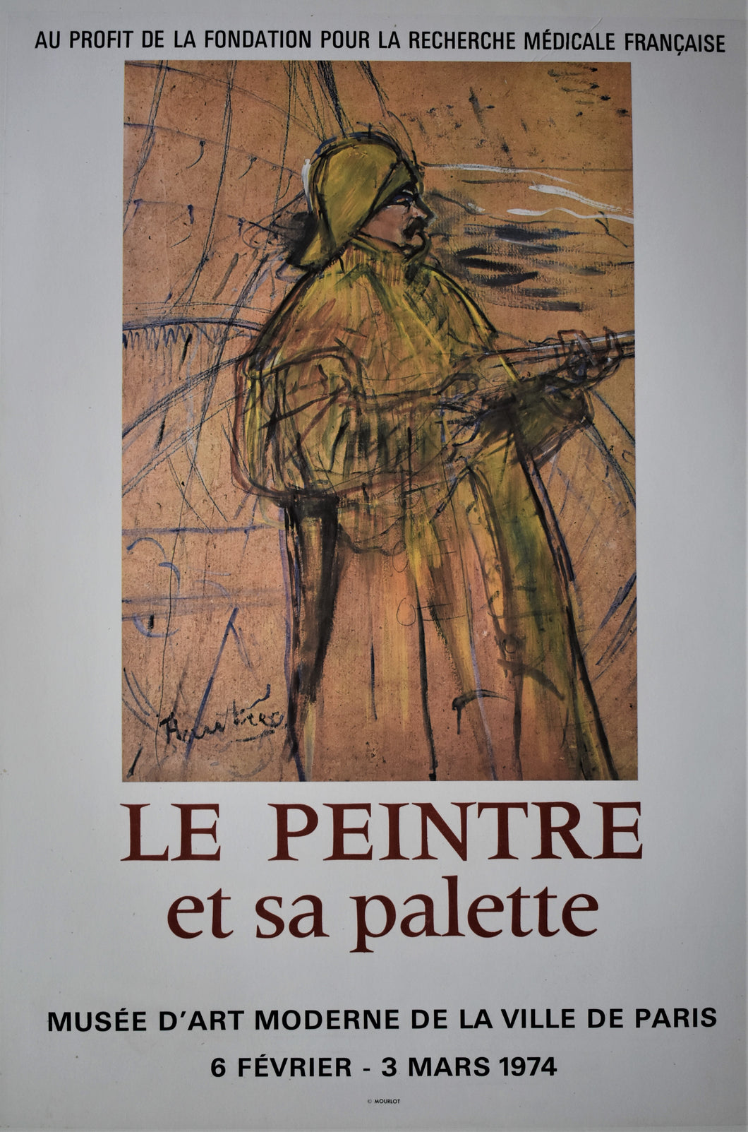 Paris Museum of Modern Art 1974 Toulouse-Lautrec Exhibition Poster