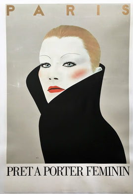 Paris, Pret a Porter Feminin Original 1970s poster by Razzia.