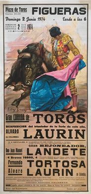 Plaza de Toros 1974 Bullfighting Poster