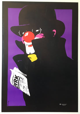 Polish Circus Poster, Cyrk, Spy Clown by Swierzy