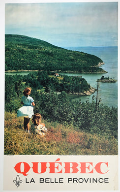 Quebec, La Belle Province 1960s tourist poster of the Charlevoix Coastline.