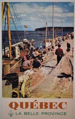 Quebec, La Belle Province 1960s tourist poster of the Gaspé area.