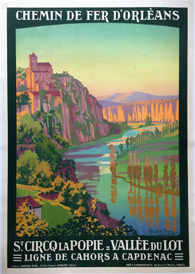 Rare & Original 1914 French Railway Poster St Circq la Popie by Contant-Duval