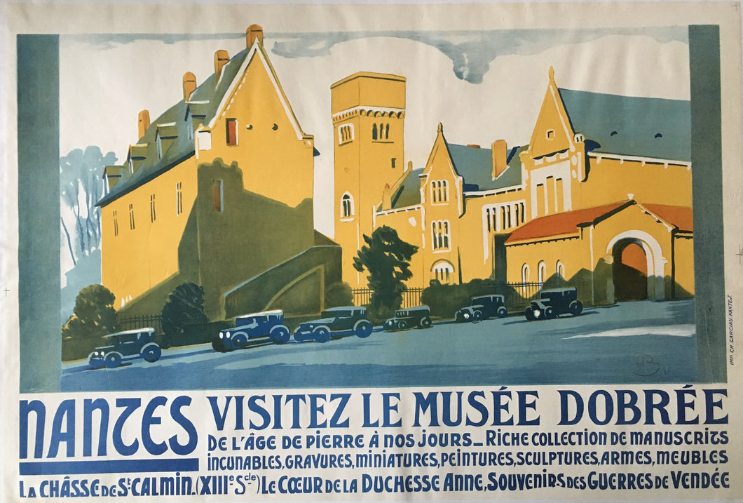 Rare ca1930s Musée Dobrée Nantes Poster