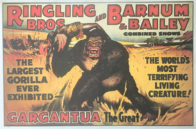 Ringling Bros and Barnum & Bailey 1960s Gargantua Poster
