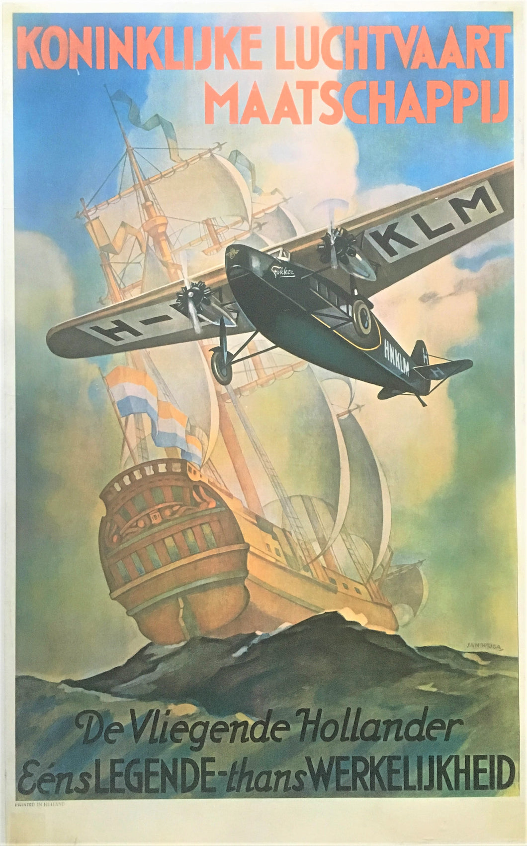 Royal Dutch Airlines the Flying Dutchman Poster