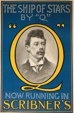 Scribner's Magazine Advertising Poster for 1899 Featuring the Author Q American Literary Poster