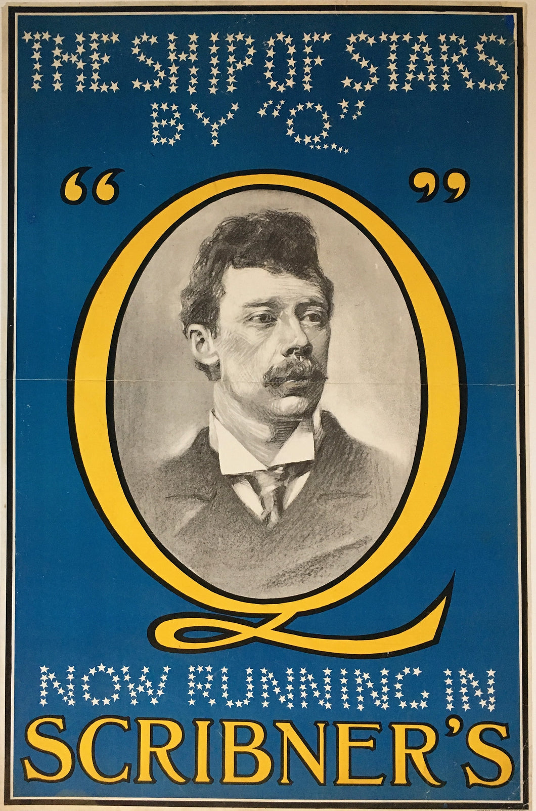 Scribner's Magazine Advertising Poster for 1899 Featuring the Author Q American Literary Poster