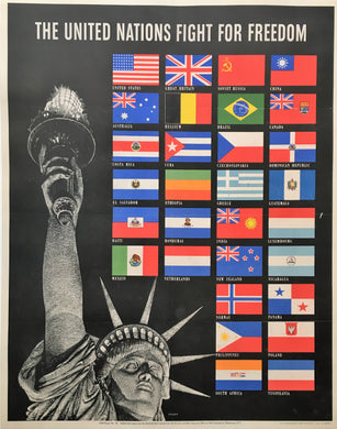 Second World War United Nations Freedom Poster World War II