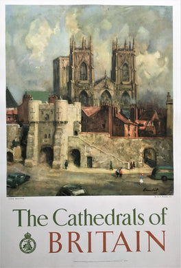 The Cathedrals of Britain 1950 Travel Poster