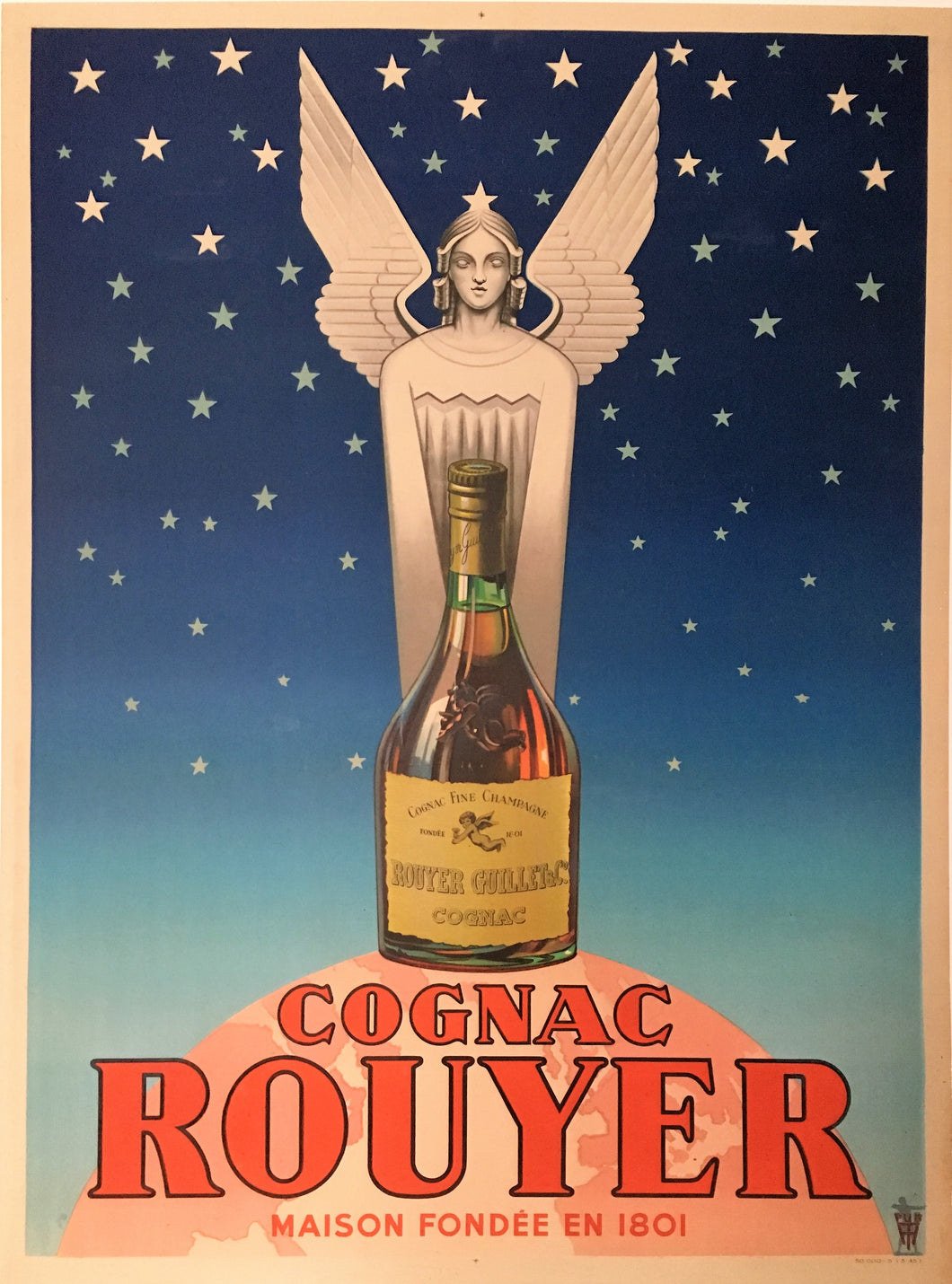 Very Large Size 1940s Cognac Rouyer Poster