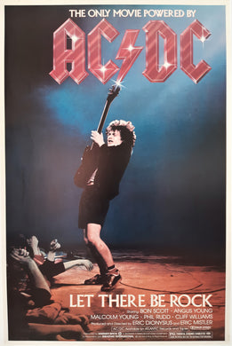 Vintage AC DC Movie Poster Let there be Rock Angus Young