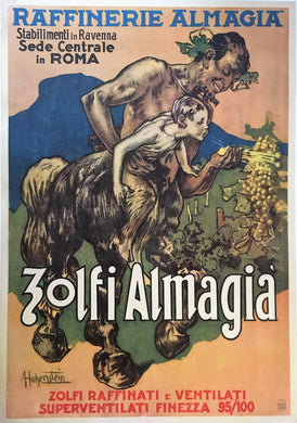 Zolfi Almagia Original Vintage Italian Poster by Hohenstein 1950